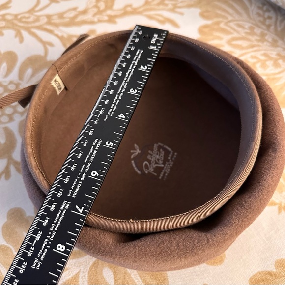 Vintage Peach bloom Velour Pillbox Hat - Picture 8 of 9